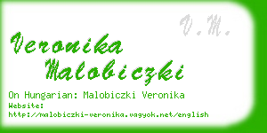 veronika malobiczki business card